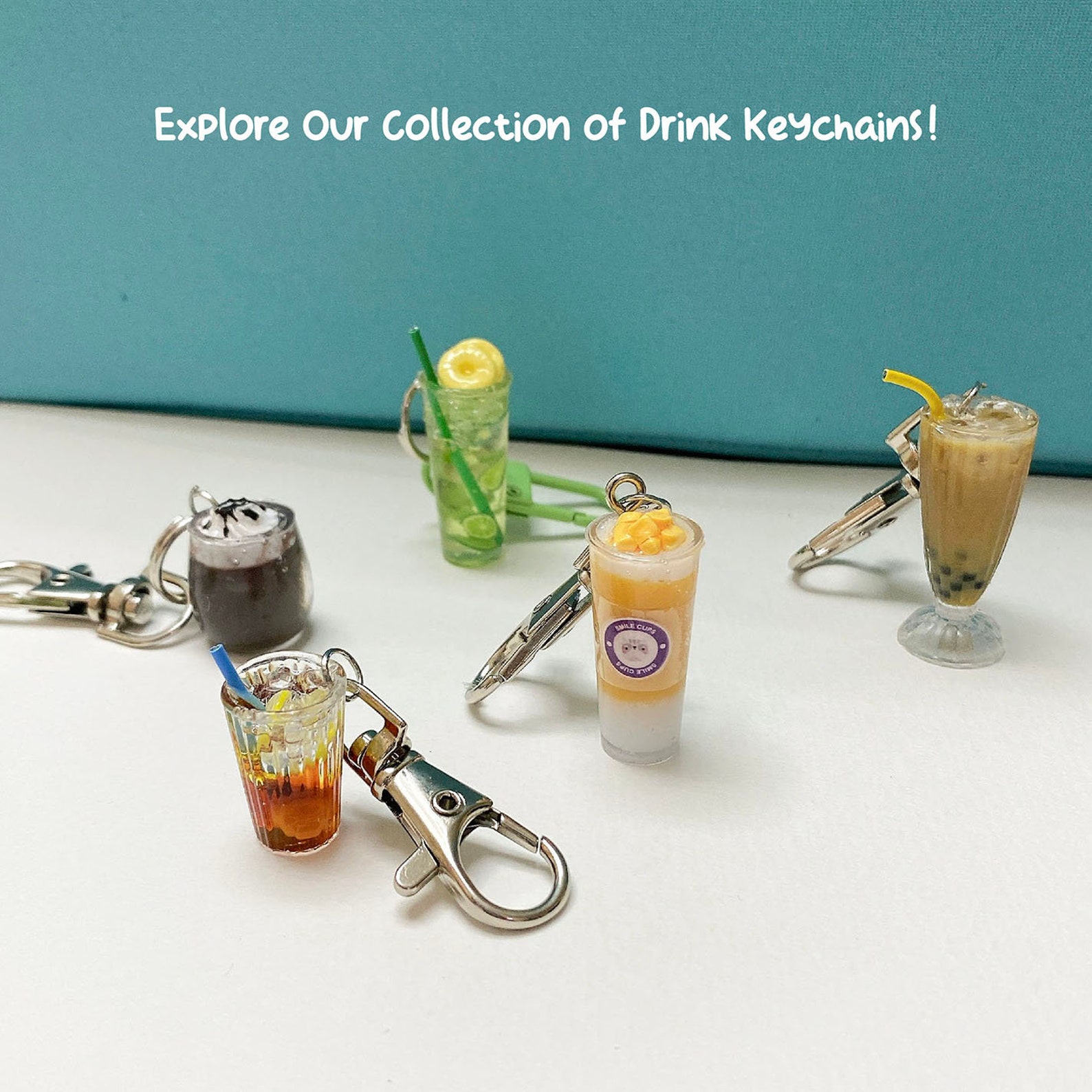 Mini Milkshake Keychains Strawberry Milkshake | Mini Drink Keychain - Etsy