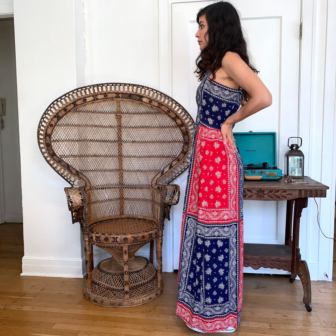 Melanie Bandana-Print Maxi Dress Brown / Black main image 1