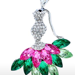 Pink and Green Crystal Sisterhood Pin AKA Inspired