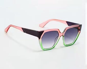 Pink and Green Sunglasses