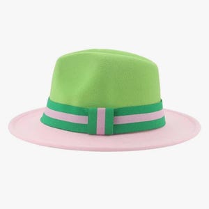 Pink and Green Fedora