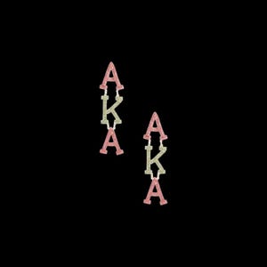 Pink und Grün inspirierte Ohrringe