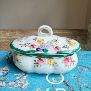 Porcelain Oval Trinket Box