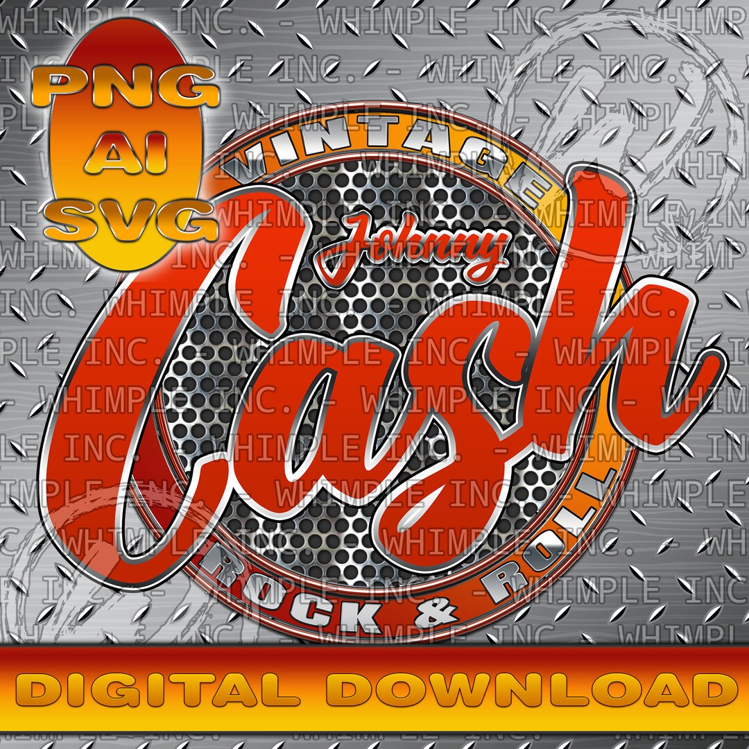 Vintage Johnny Cash SVG PNG, Rock and Roll Design (digital Download) - Etsy