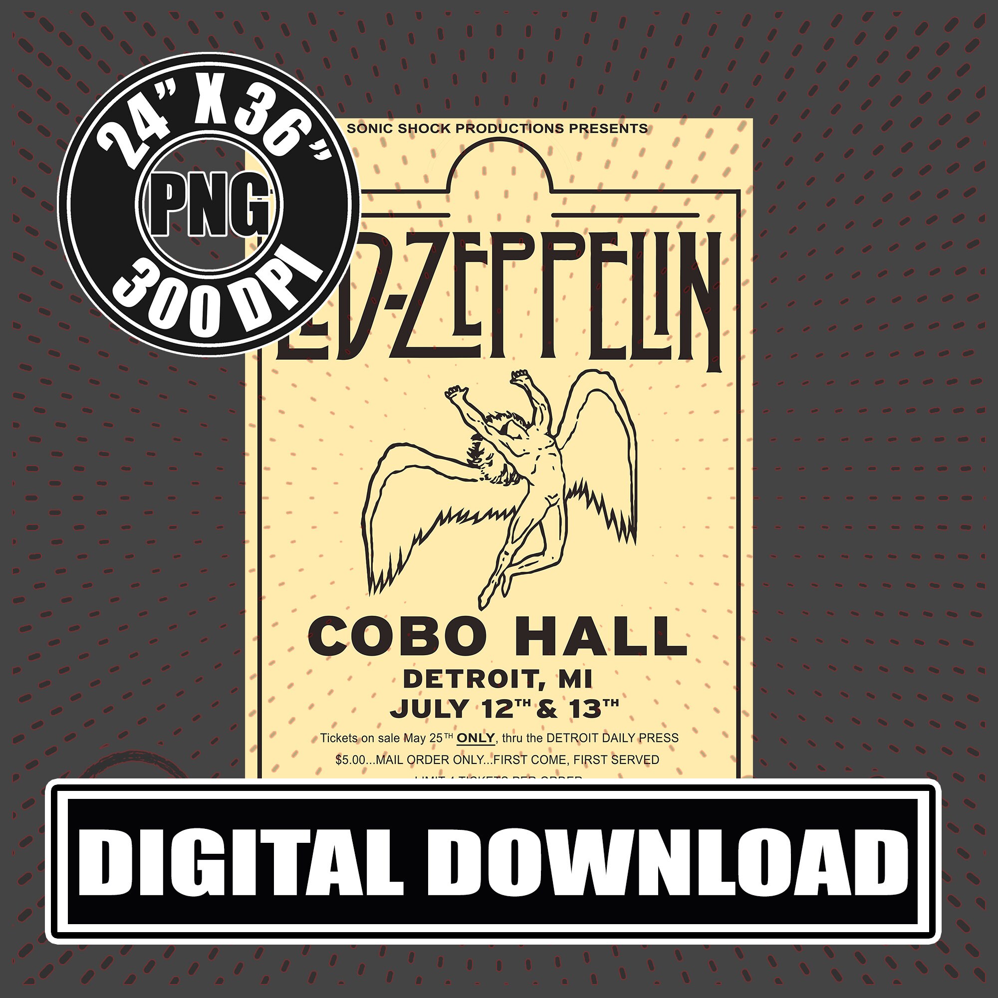 Led Zeppelin Swan Song Poster - Etsy