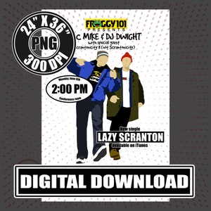 Lazy Scranton, Office, Michael Scott, Dwight Schrute, Dunder, Full Size Poster, Digital Download, 24X36 Poster, Print On Demand, Mifflin