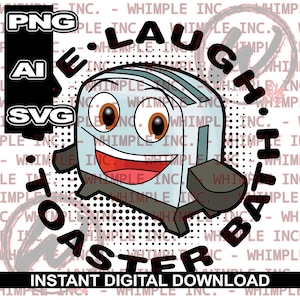 Toaster Bath, Cute PNG, Adult Humor POD, Print On Demand Graphics, Live Laugh, Funny T Shirt Design, Cute Mug Design, Pop Culture Graphics