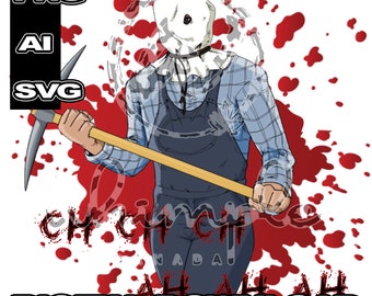 Jason Voorhees Horror Graphic, Camp Crystal Lake SVG PNG AI (Digital Download)