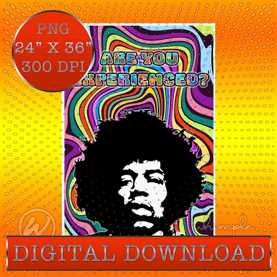 Are You Experienced, Hendrix, Jimi, Psychedelic Poster, Classic