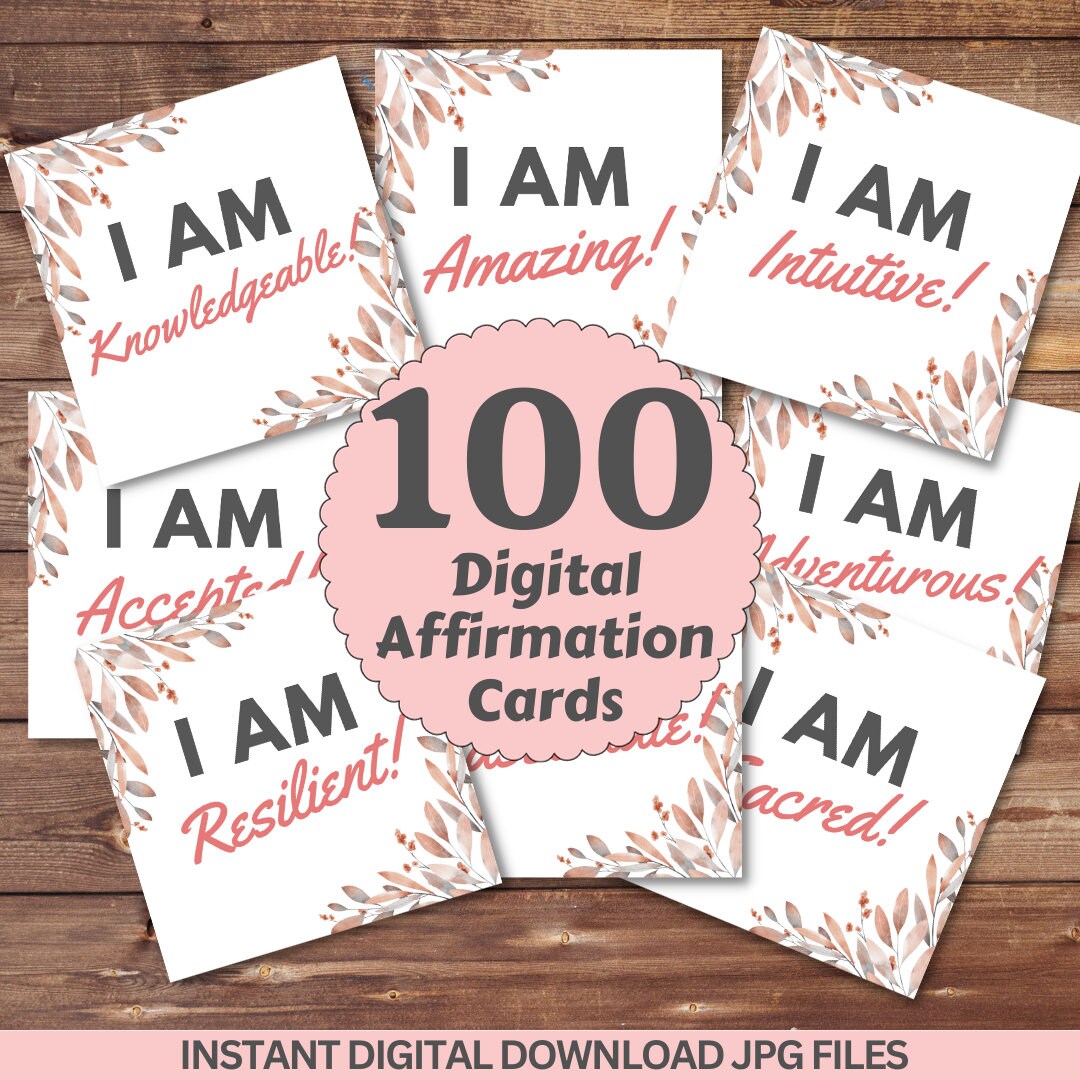 Affirmation Cards, Printable Affirmation Cards, Affirmation Cards Digital, Affirmation Cards ...