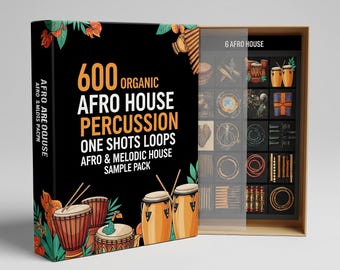 Organic Afro House Percussion Sample Pack, One Shots, Loops