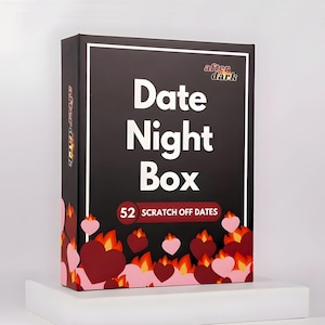 Coffret Rendez-vous amoureux : la nuit tombée - 52 idées de rendez-vous romantiques épicés à gratter - Jeu de cartes amusant pour les couples - Cadeau pour petite amie, petit ami, mari, femme