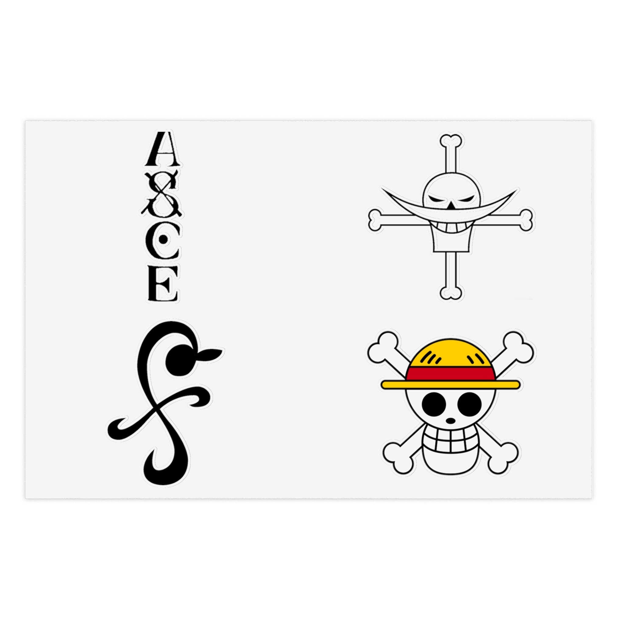 ASCE TATTOO Ace Sabo Luffy Whitebeard Unisex Heavy Cotton 