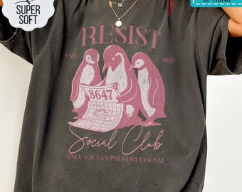 Penguins Resist Social Club Comfort Colors Shirt