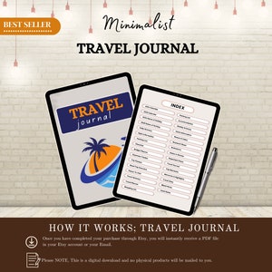 Hyperlinked Travel Journal, Digital Bullet Journal, Creative Travel Planner, Interactive Vacation Diary