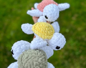 Crocheted Baby Turtle Plushie: Handmade Stuffed Animal
