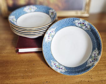 Antikes J & G Meakin Newark Beerenschalen-Set (7-teilig)