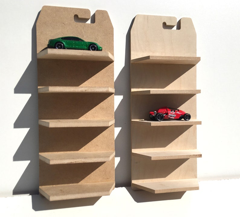 Hot Wheels 5 Car Display, Diecast Wall Mount, Toy Car Storage, Wood