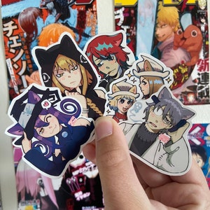 Kitty Soul Eater | Vinyl Stickers (Series 2) - Stein, Spirit, Blair, Medusa, Liz and Patty
