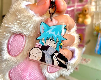 Kitty Black Star / Soul Eater / Portachiavi in acrilico