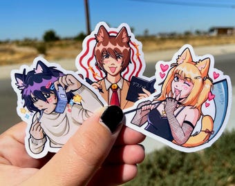 Juego de pegatinas holográficas de vinilo DN / L, Misa, Light