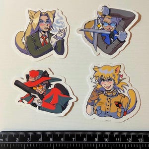 Kitty Hellsing / Conjunto de pegatinas - Alucard, Anderson, Seras, Integra