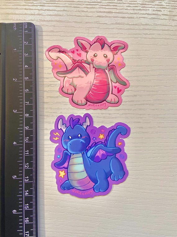 Webkinz Dragon Plushies | Early 2000s Nostalgia | Holographic Stickers