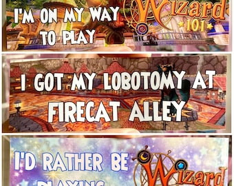 Wizard101 | UV Resistant Mini Bumper Stickers