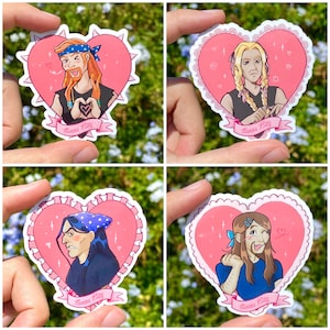 Dethklok Valentines | ホログラフィックビニールステッカー | Metalocalypse | Nathan、Pickles、Murderface、Toki、Skwisgaar