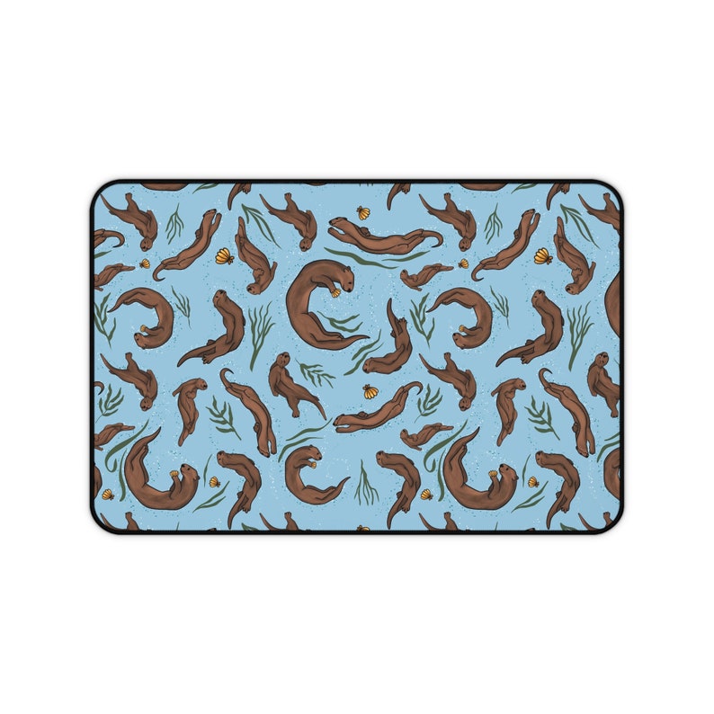Sea Otters Desk Mat Etsy