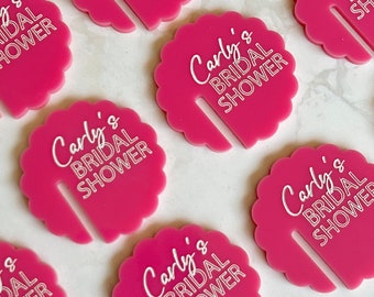 Custom Acrylic Drink Tags: Stemless Glass Charms