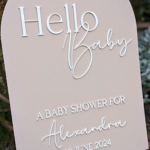 Letrero de bienvenida para baby shower