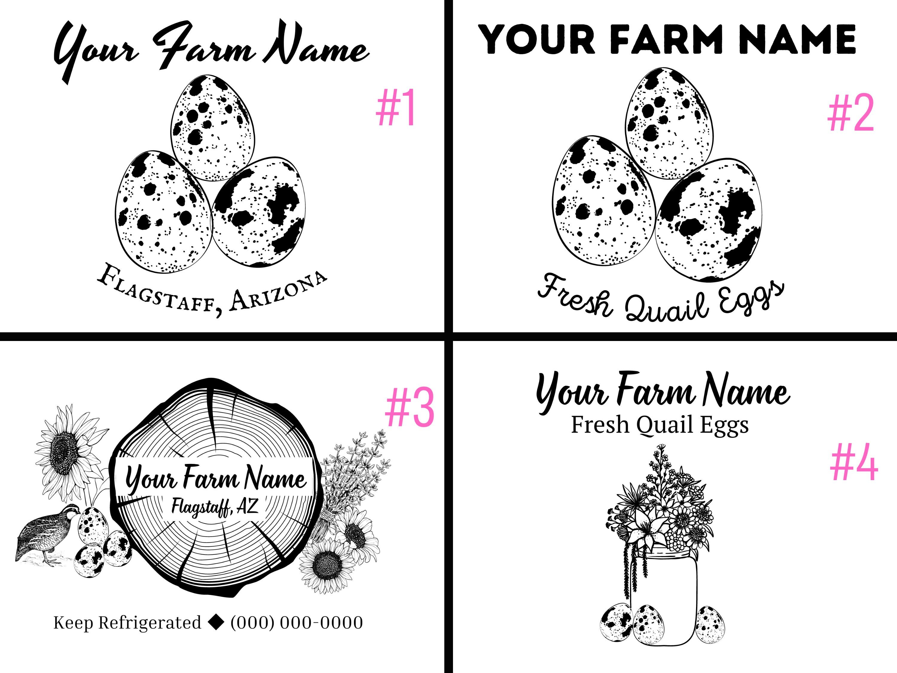 Custom Egg Carton Label Quail Egg Label Personalized Label Custom Label