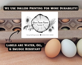 Custom Egg Carton Label Quail Egg Label Personalized Label Custom Label Customizable Product Label Black and White Label