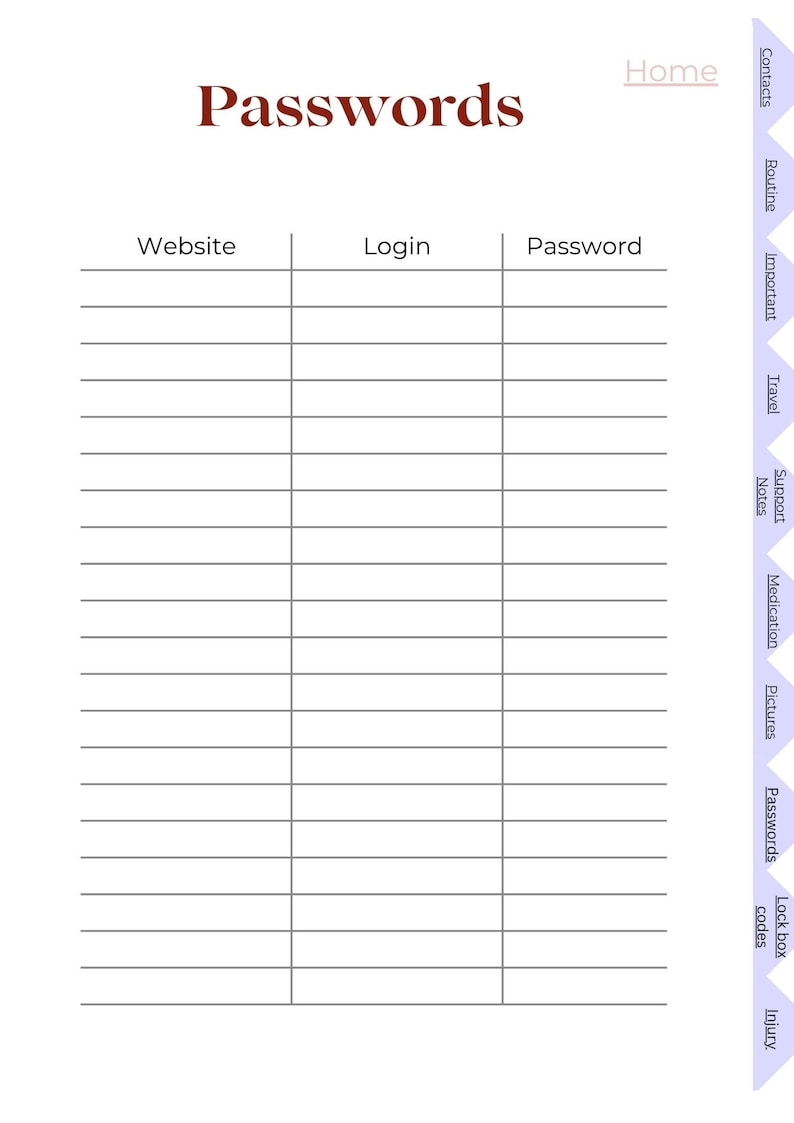 Fully Customizable Template, New Edition, Support Worker Notes Use in ...