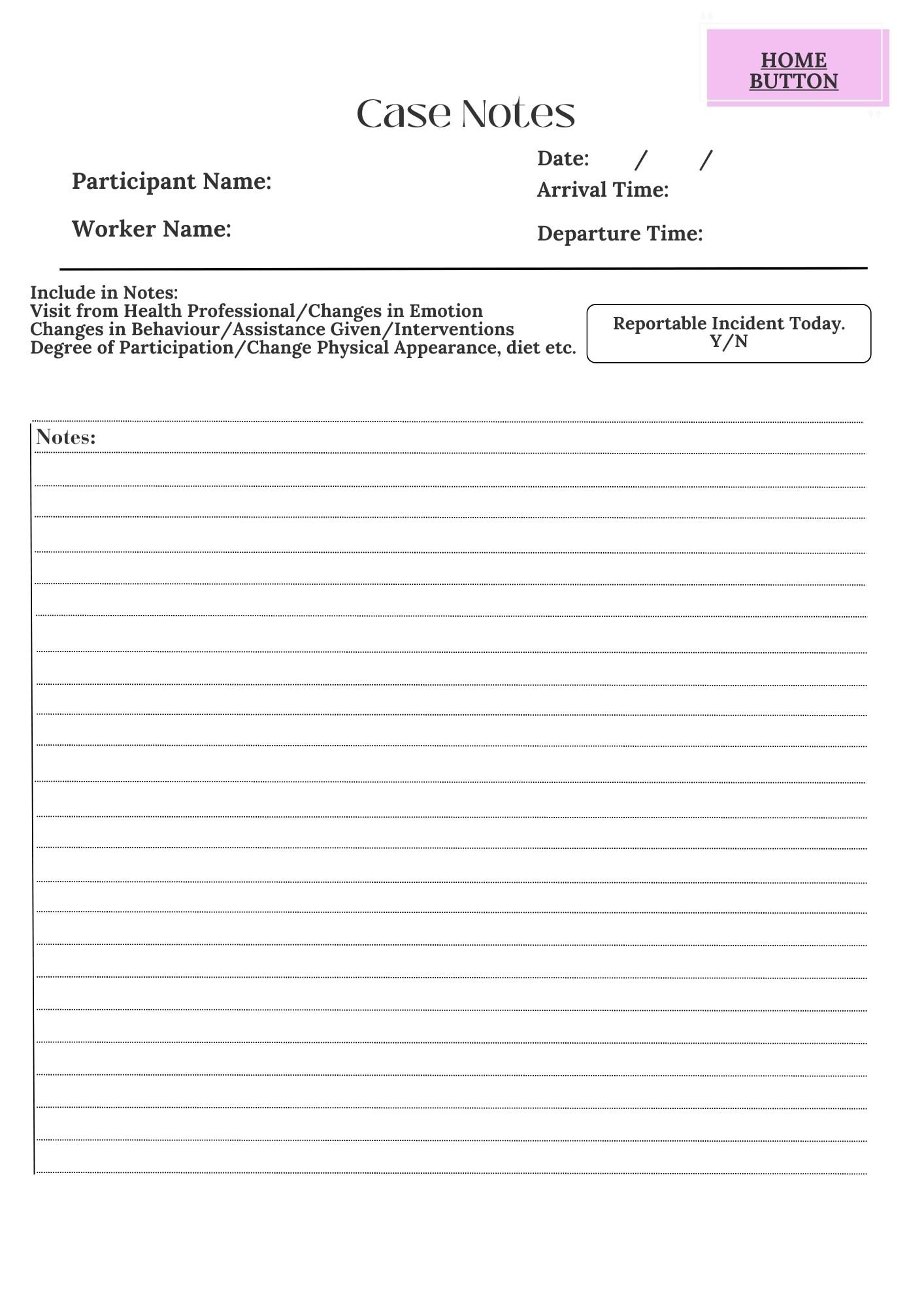 NEW CLIENT NOTES, Disability, Aged Care, Ndis, Support Work, Gift, Work ...