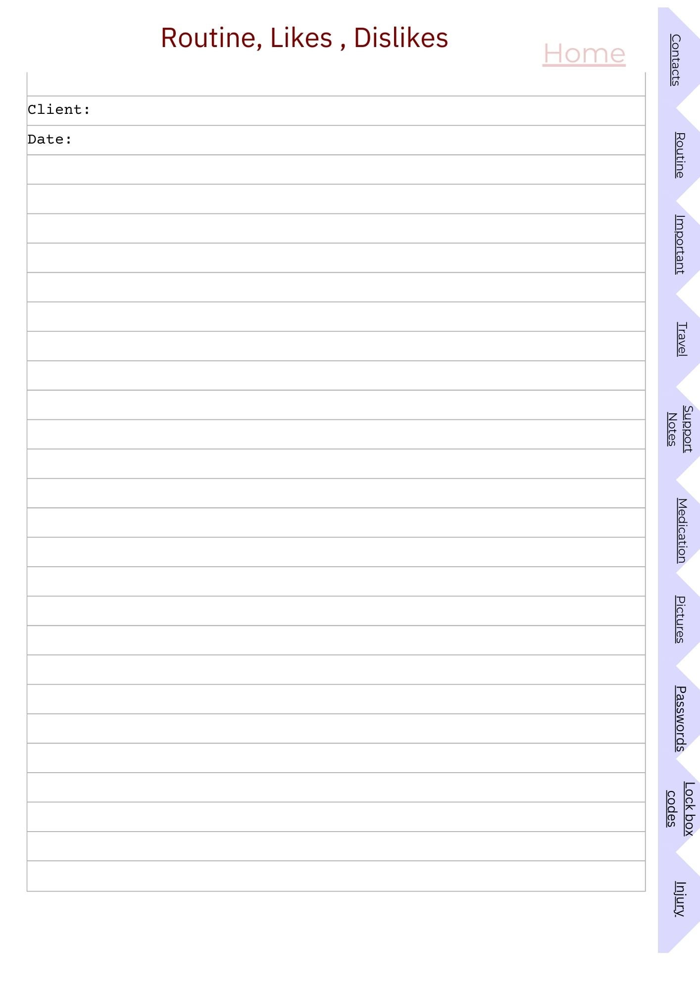 Annotation Notes Template Fully Customizable Template, New Edition, Support Worker Notes Use in ...