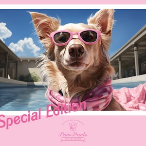 Barbicore - Barbie-Themed Custom Dog Portrait | Your dog as Barbie | Personalized Gift | Girl Gift | Dog Diva