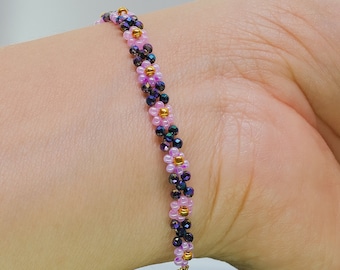 purple crisscross bracelet