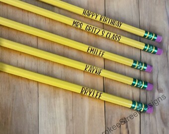 Personalized wooden pencils