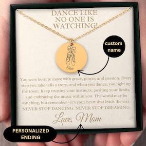 Personalized Ballet Recital Gift, Ballerina Necklace, Dance Recital Gift, Dance Necklace, Ballerina Jewelry, Girls Necklace, Silver Necklace