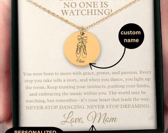 Personalized Ballet Recital Gift, Ballerina Necklace, Dance Recital Gift, Dance Necklace, Ballerina Jewelry, Girls Necklace, Silver Necklace
