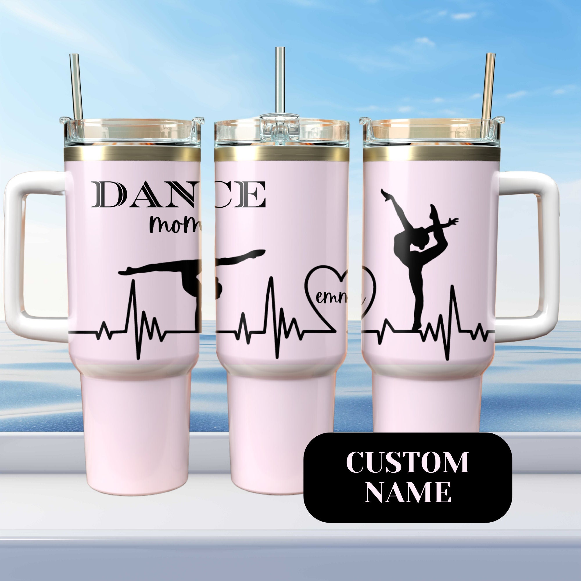 light and dark pink stanley cup 40oz Stanley Style Thirst Quencher Tumblers -holographic sparkle light   Wynns Witty Works