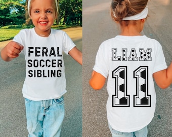 Custom Soccer Sister/Brother Shirt - Little Kid Soccer Tee - Big Sister/Brother Soccer Shirt - Soccer Sibling Tee - Soccer Sis/Bro Shirt
