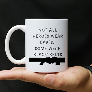 Taekwondo Mug - Karate Mug - Jiu Jitsu Coffee Mug - Unique Gift for Martial Arts Black Belts - Black Belt Ceramic Mug - Taekwondo and Karate