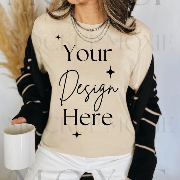 Bella Canvas 3001 Mockup, Soft Cream Mockup, Soft Cream Mockup 3001, Soft Cream 3001 Mockup, Soft Cream Bella Canvas, Style Mockup, Trendy