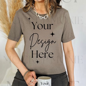 Bella Canvas 3001 Mockup, Asphalt Bella Canvas Mockup, Grey TShirt Mockup,  Bella Canvas 3001 TShirt Mockup, Bella Canvas Shirt, Trendy