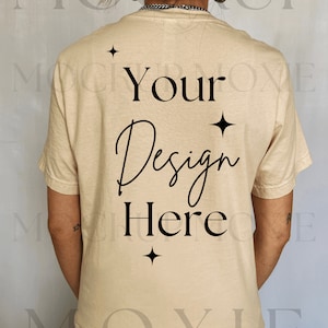 Bella Canvas 3001 Mockup, Soft Cream Mockup, Soft Cream Mockup 3001, Soft Cream 3001 Mockup, Soft Cream Bella Canvas, Back Mockup, Back 3001