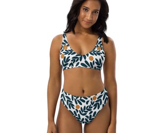 Recycled high-waisted bikini, traje de baño para mujer,  traje de baño de verano,