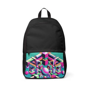 Vibrant Unisex Fabric Backpack - Trendy Backpack, Graphic Backpack, Casual Travel Bag, School Backpack, Unique Gift